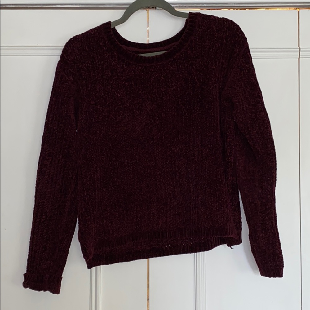 Velvet maroon sweater